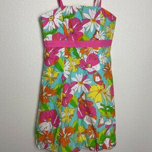 Lilly Pulitzer  All Dahled Up Carolina Bubble Sun Dress  “Paint by number"